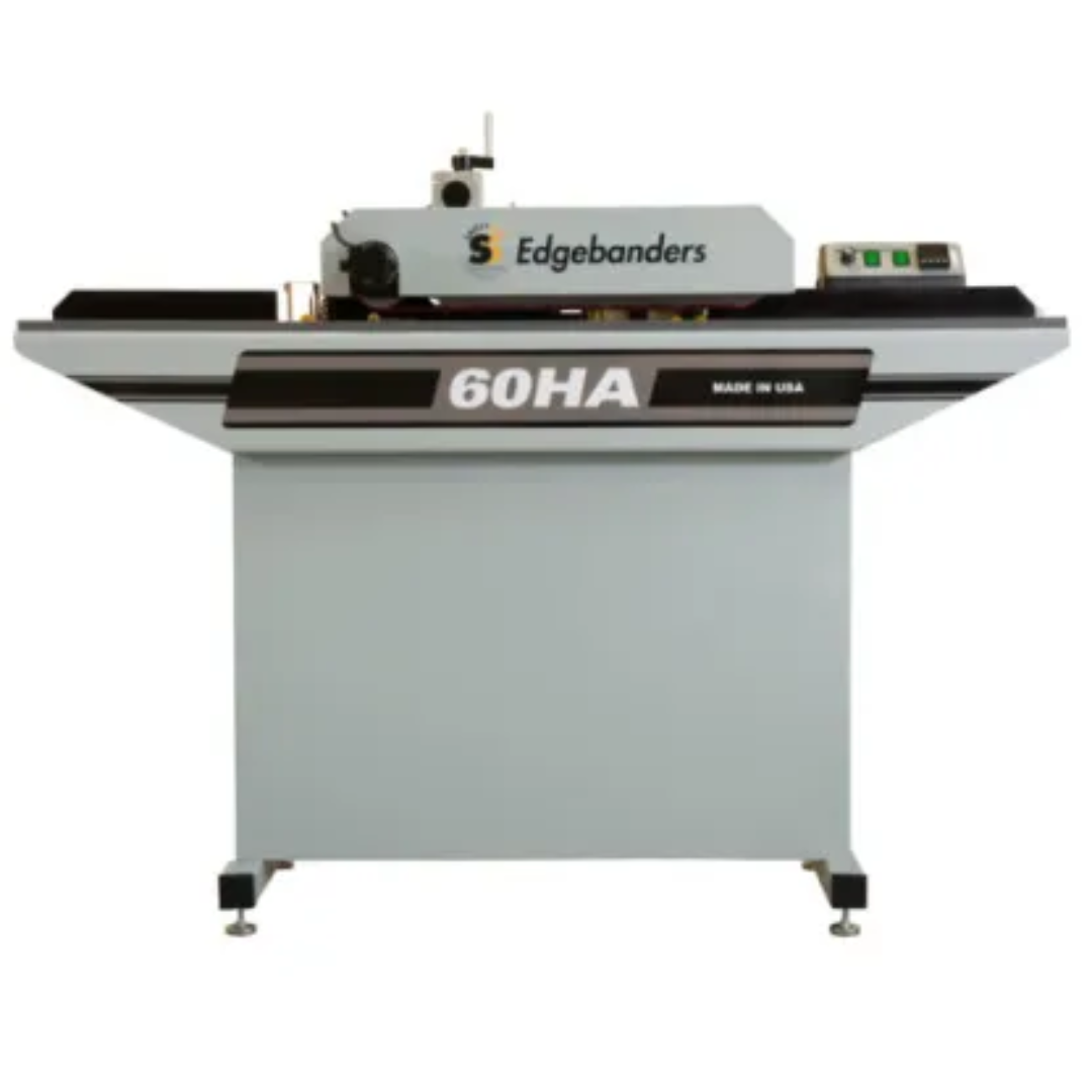 Safetyspeed Edgebander 60HA Hot Air EZ60HA full machine view highlighting compact industrial design and support base