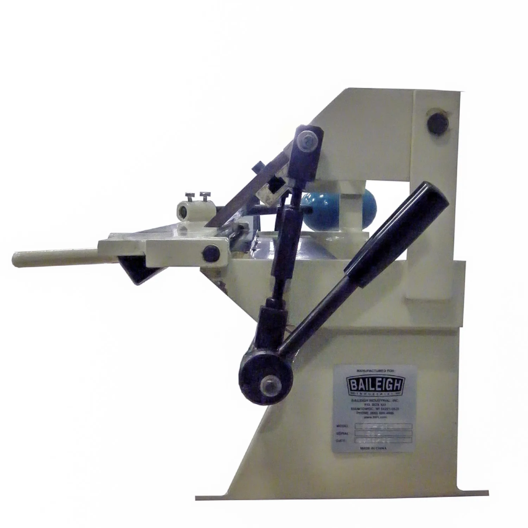 Side-angle image of Baileigh Bending Box & Pan Brake BB-2416E 1000383 finger brake assembly allowing flexible box, pan, tray, and custom sheet metal fabrication.