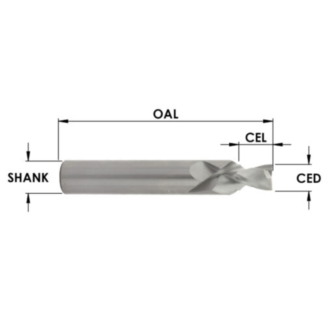 Southeast Tool CHAMFER 2+2 COMPRESSION BITS solid carbide compression router bit engineered for clean top and bottom edge finishing in chamfering and composite cutting applications