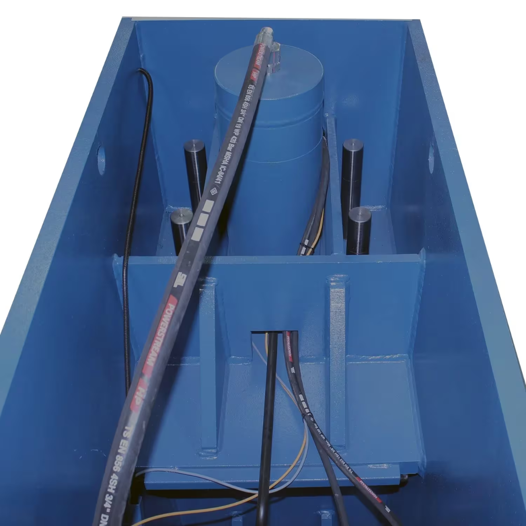 Tool storage compartment on the Baileigh C-Frame Press CFP-30HD 1015407 displaying organized tooling accessories and industrial machine support equipment.