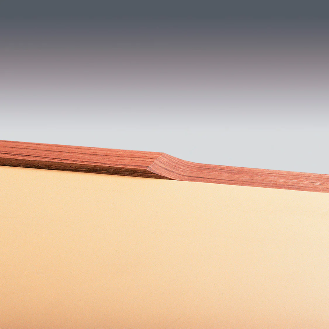 Virutex CE53S Edge Lipping Planer for Perfect Flush Edges 5300199 finished edge banding detail showing perfectly flush trimmed surface
