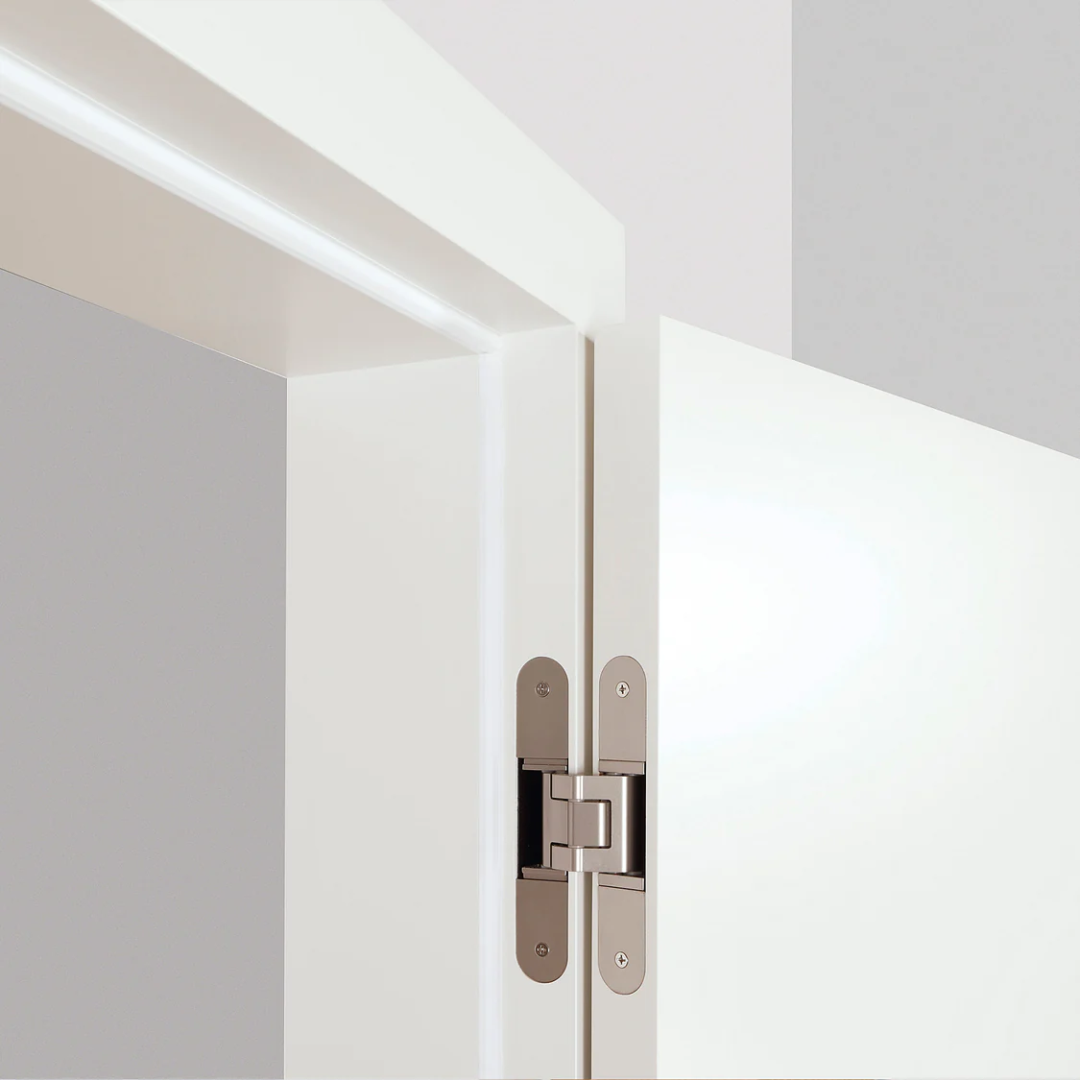 Virutex Router For Fitting Hinges FR129VB (120V) 2900815 applied to cabinet hinge installation showing precision routing for hardware fitting.