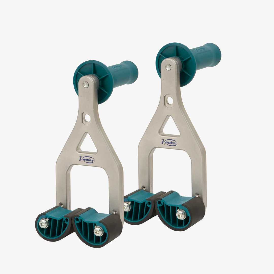 Virutex Transport Handle PT81U: Easy Portability 8100100 shown as a dual-wheel lifting handle designed for safe and controlled panel transport