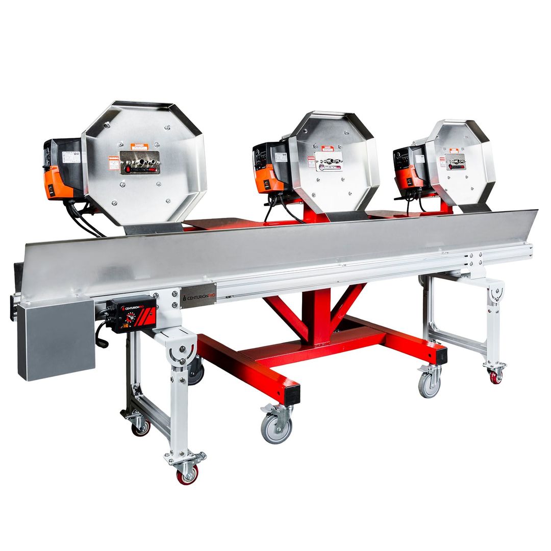 CenturionPro HP3 Triple Bucker with stand and conveyor
