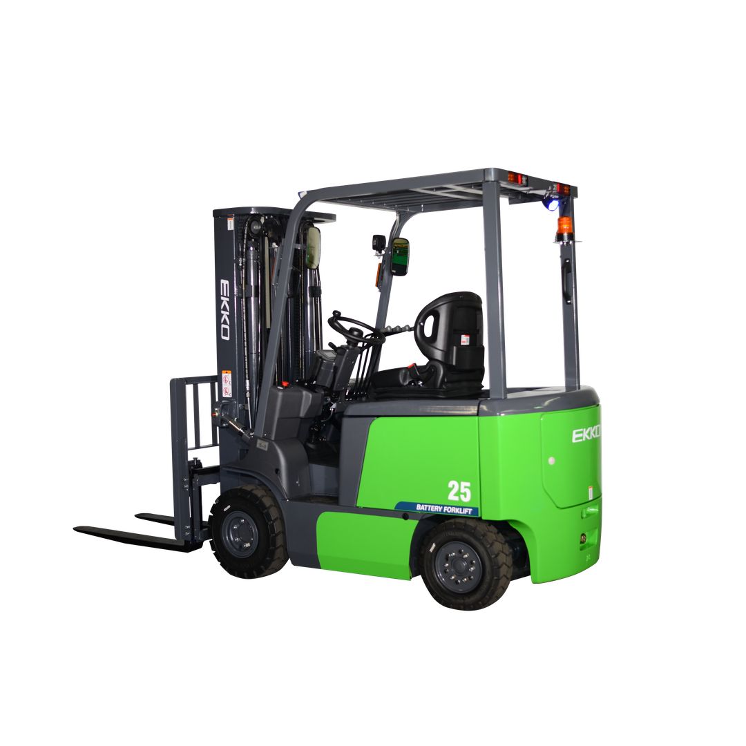 EKKO EK25T-LI lithium-ion powered 4-wheel forklift for indoor and outdoor material handling