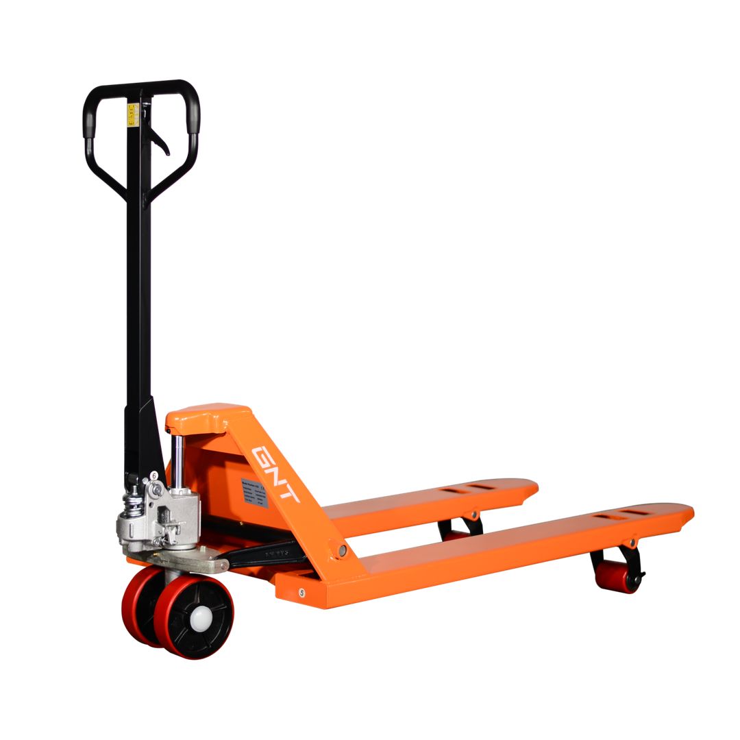 GNT G55 Pallet Jacks, front three-quarter view showing the forks and chassis