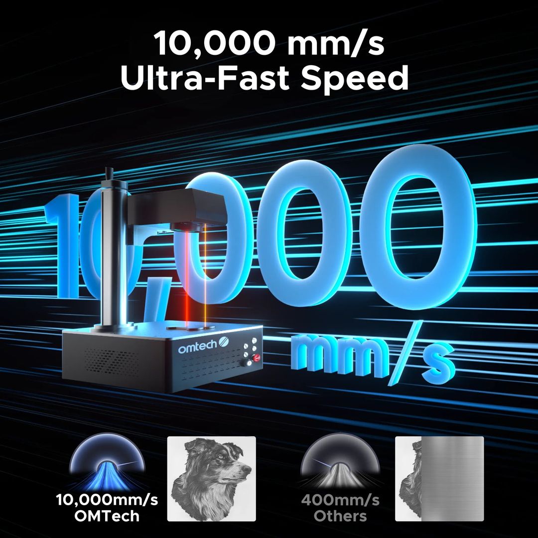 OMTech Auto-Focus Fiber Laser Marking Machine - MOPA 20W (FMM-J2AF-US) product photo 9 of 10