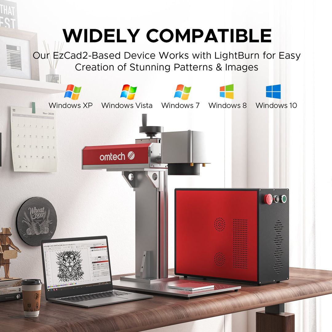 OMTech MOPA 100W Split Fiber Metal Engraving Machine - FMM-JHW2-U2 product photo 6 of 6