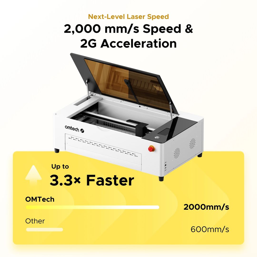 OMTech Polar 2 50W Desktop RF CO2 Laser Engraver and Cutter - USB-76RF-US product photo 3 of 6