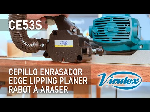 Virutex CE53S Edge Lipping Planer for Perfect Flush Edges 5300199 in use trimming edge banding flush on wooden panel surface