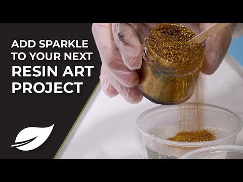 Ecopoxy Polyester Color Glitters being added to epoxy resin for enhanced sparkle and decorative effects.