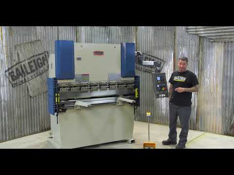 Baileigh 33-Ton CNC Hydraulic Press Brake, 63" Length (BP-3305CNC) 1020680 operational overview image highlighting automated bending capabilities, CNC control technology, and precision sheet metal fabrication performance.