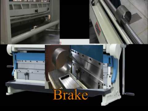 Baileigh 52-Inch Shear Brake Roll, 16-Gauge Mild Steel (SBR-5216) 1006972 operational overview image highlighting multi-function sheet metal forming, bending, rolling, and shearing capabilities in a single machine.