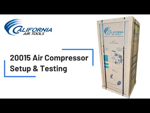 California Air Tools 20015 Ultra Quiet 1.5 Hp 20 Gallon Air Compressor setup and testing overview with packaging