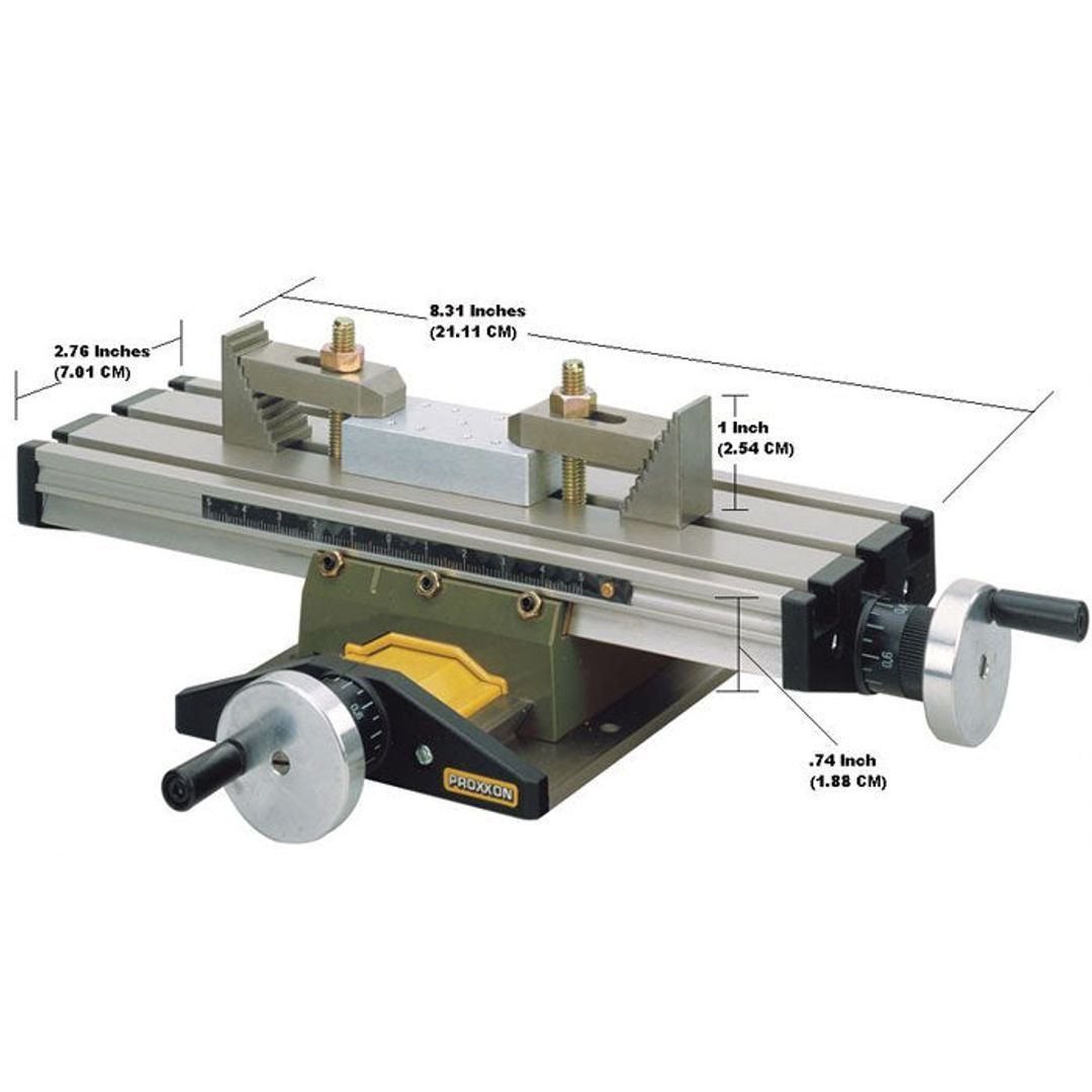 Proxxon KT 70 MICRO compound table, SKU 27100, additional product photo of the cross table.