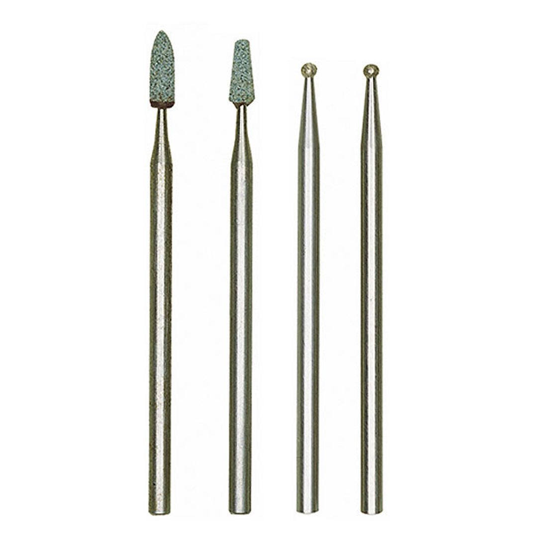 Proxxon glass engraving set, 4 pieces, SKU 28920, diamond-tipped bits for engraving glass and ceramics.
