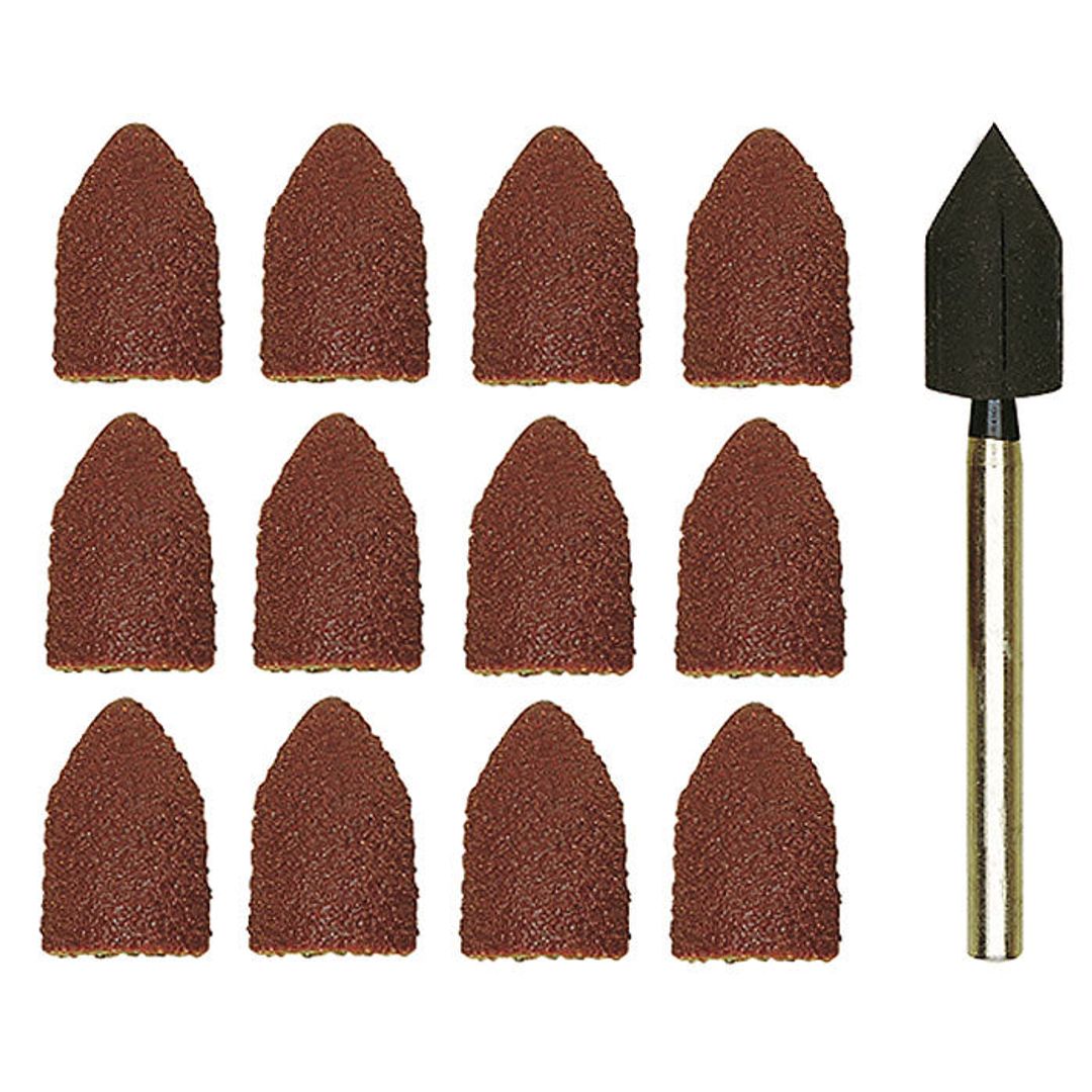 Proxxon 28987 sanding drum with 10 sanding caps, 5 each in 80 and 150 grit