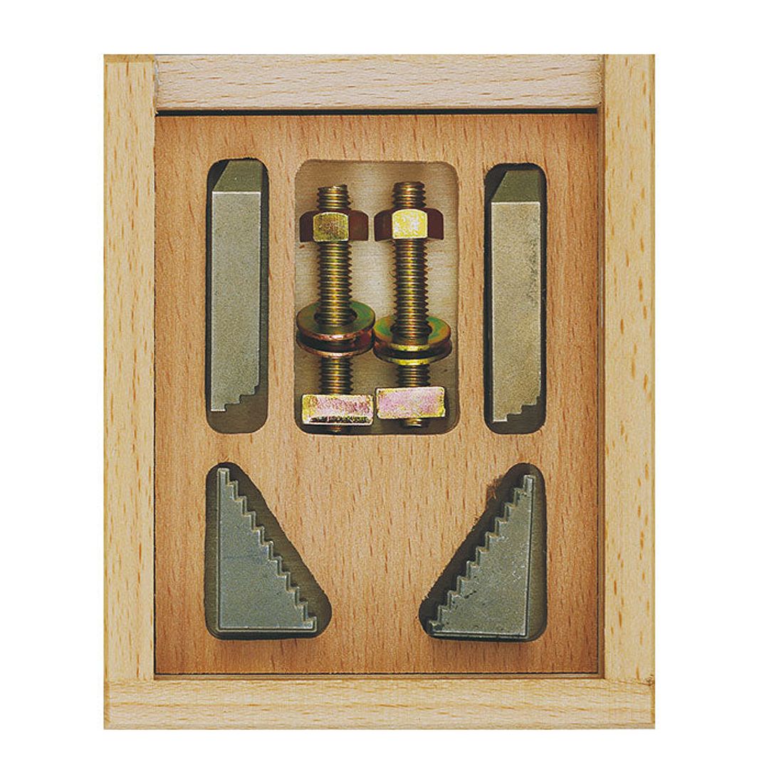 Proxxon 24256 step clamp set, sold as a pair, for securing workpieces to a table
