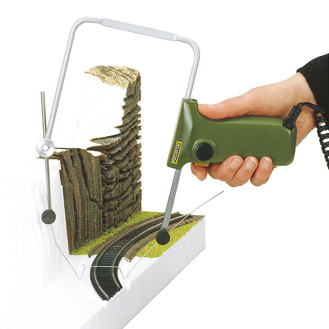 Proxxon Thermocut 12/E hot wire cutter, SKU 27082, additional product photo of the cutting arm.
