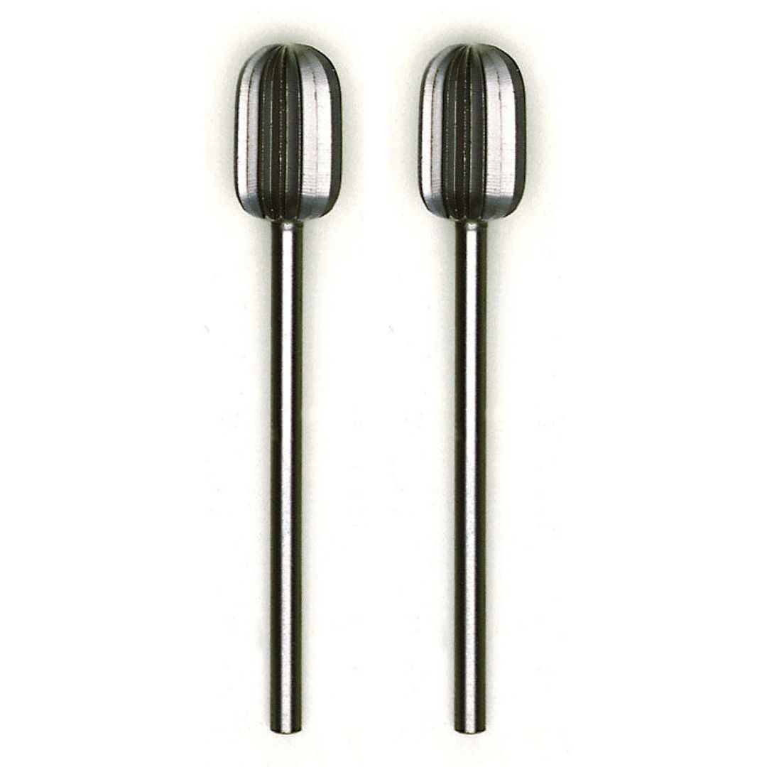 Proxxon tungsten vanadium cutter, cylinder round shape, 2 pieces, Ø 5/16 inch, SKU 28726, for rotary carving.