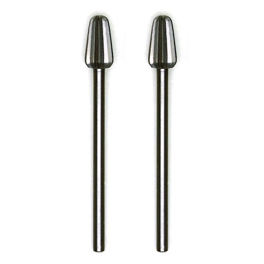 Proxxon 28723 tungsten vanadium rotary cutter, rounded cone shape, 5/32 and 15/64 inch, pack of 2