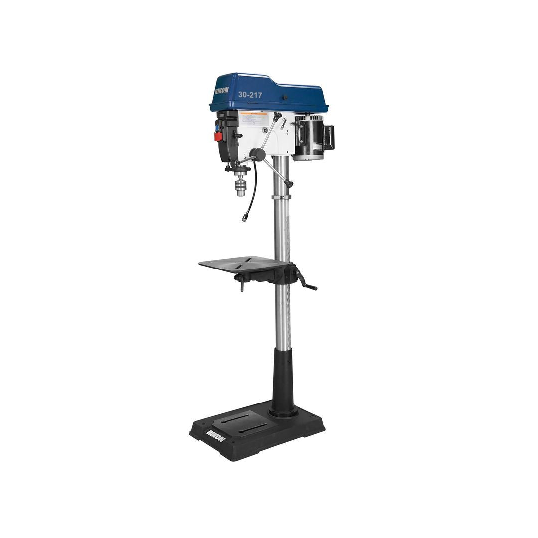 RIKON 30-217 17" variable speed 1.5 HP drill press w/6" quill travel & digital RPM readout 200-2200