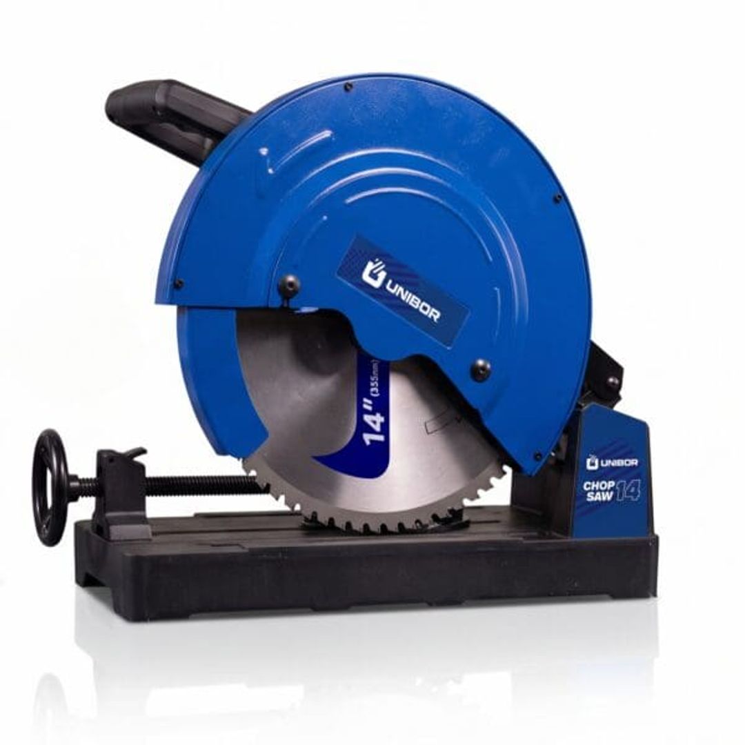 Unibor 14" Chop Saw, front view of the 14 inch chop saw