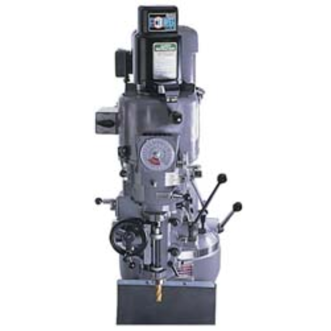urt 2-1/8" Bar Length, 1/2-13 Milling Machine Drawbar 90301839 mounted on a vertical milling machine, featuring precision-machined threaded construction designed for secure tool retention and reliable spindle performance in machining applications.