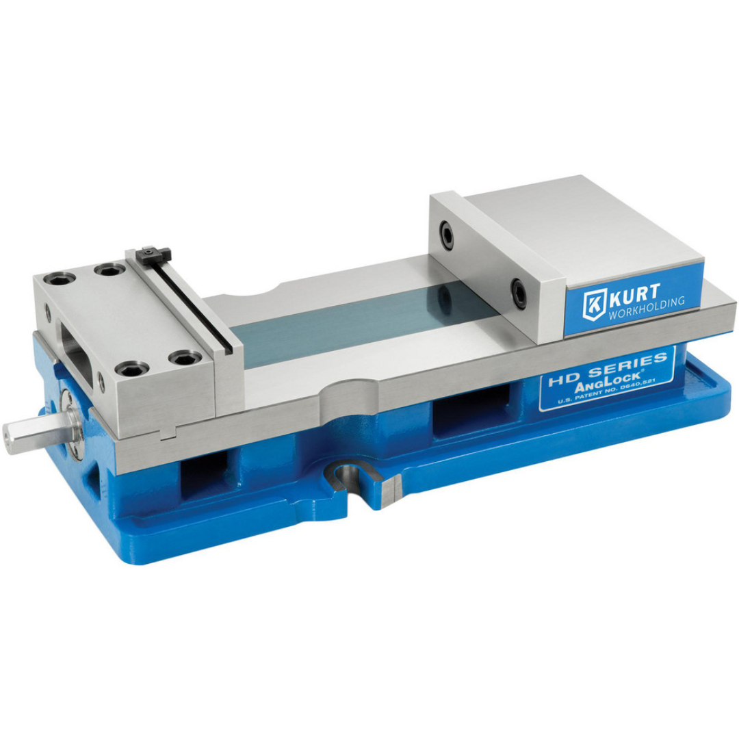 urt Machine Vise: Single-Station, 6.00" Jaw Width, 9" Jaw Opening, Stationary Base, Precision 61945077 precision machine vise with 6-inch jaw width, 9-inch jaw opening capacity, and rigid stationary base for CNC milling and machining applications.