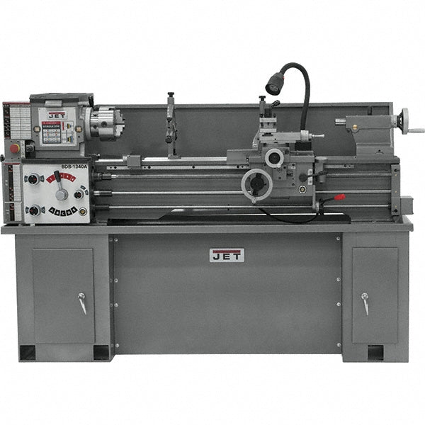 
Jet 13" x 40" Bench Lathe: Geared Head, 2 hp, 230 V 1 Phase, 1-3/8" Spindle Bore Dia, 60 to 1,240 RPM JT9-321102AK
