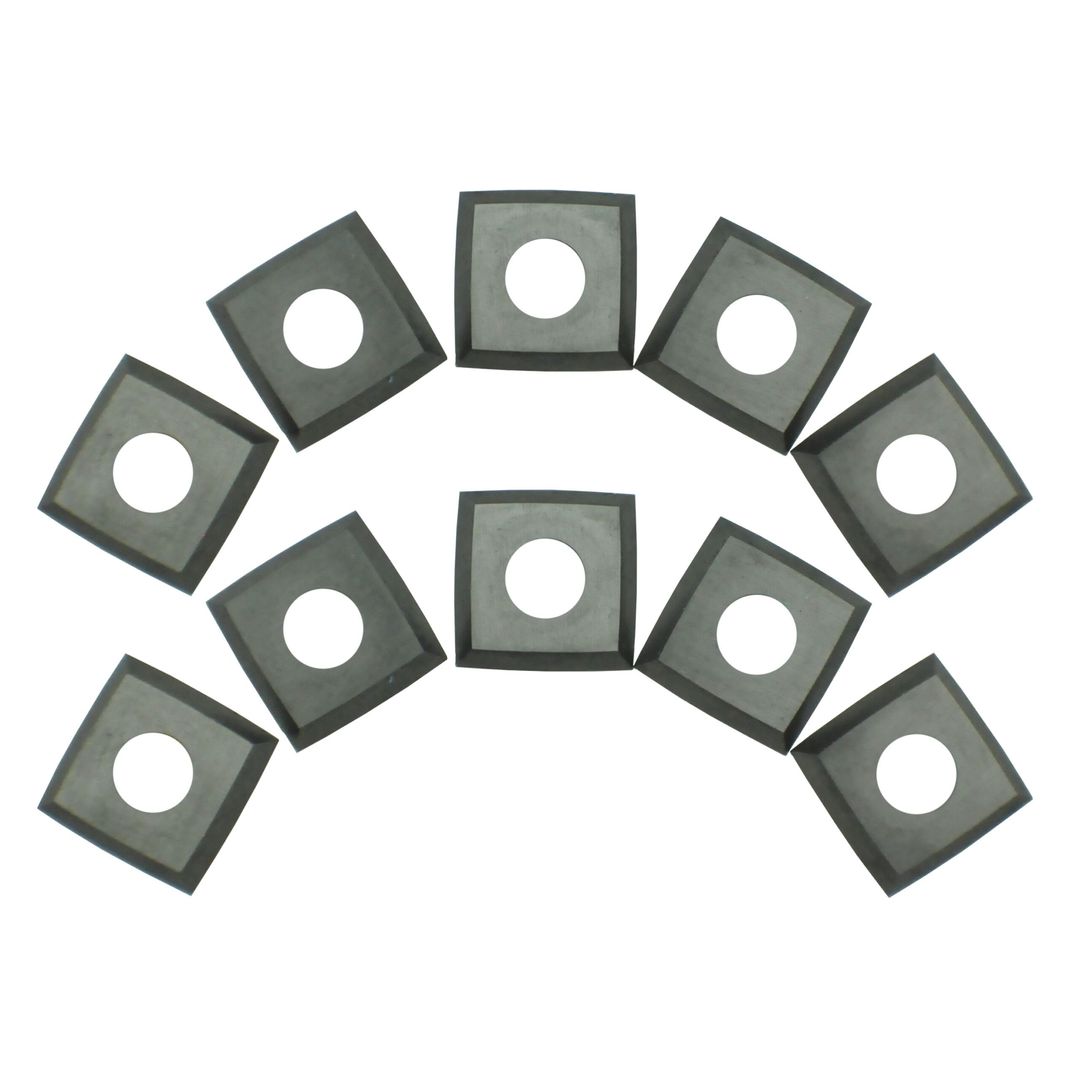 RIKON 25-599 carbide 4-edge helical cutter inserts for stationary planers.