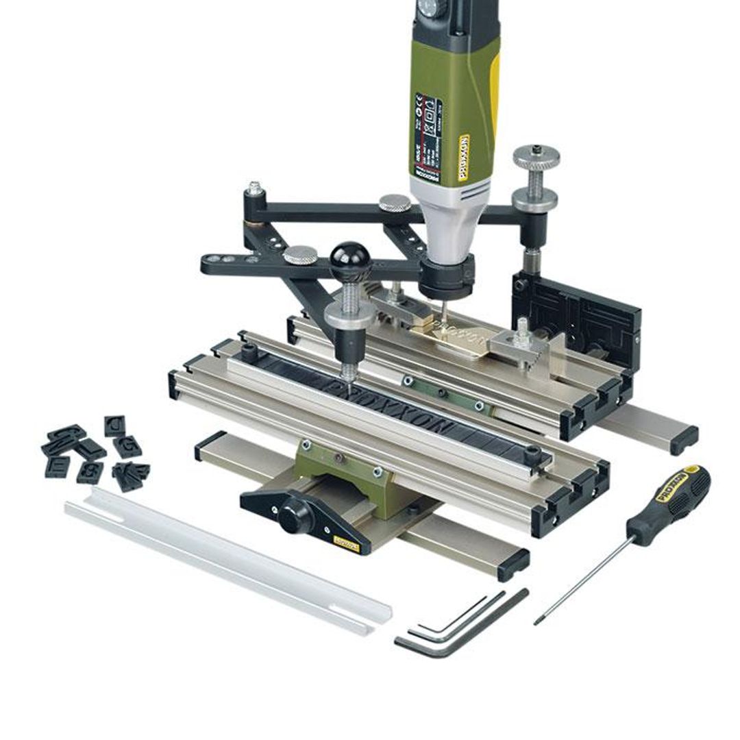 Proxxon GE 20 engraving device with letter templates front view
