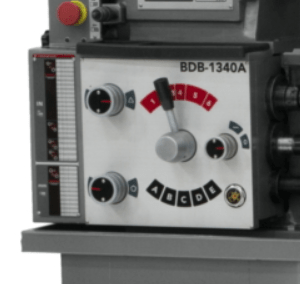 Jet Tools 13" x 43" Bench Lathe: Geared Head, 2 hp, 230 V 1 Phase, 1-3/8" Spindle Bore Dia, 70 to 2,000 RPM  JT9-323104 machine settings