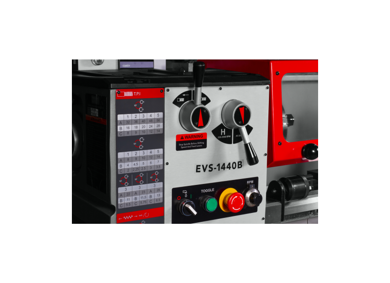 Jet Tools 14" x 40" Bench Lathe: Electronic Variable Speed, 3 hp, 230/460 V 3 Phase, 1-1/2" Spindle Bore Dia, 40 to 2,000 RPM JT9-311444 machine in use