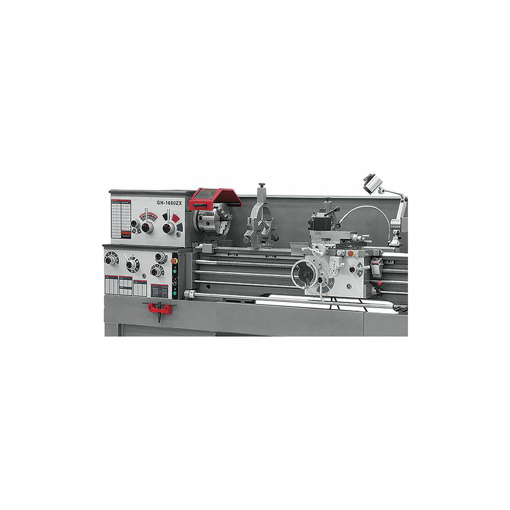Jet 18" x 60" Engine Lathe: Geared Head, 230 V 3 Phase, 3-1/8" Spindle Bore Dia, 25 to 1,800 RPM JT9-321504 machine top
