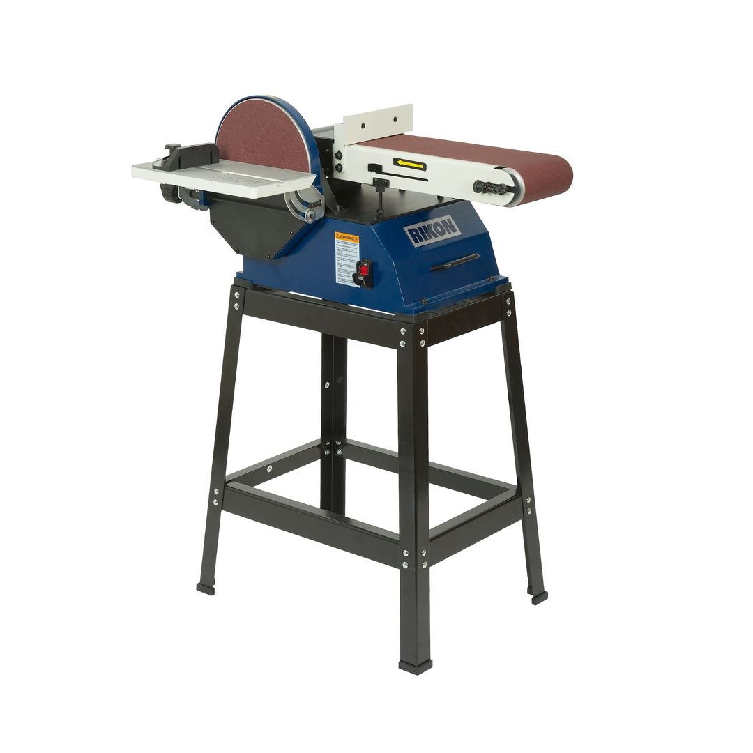 RIKON 50-122 combination 6" x 48" belt and 10" disc sander with stand