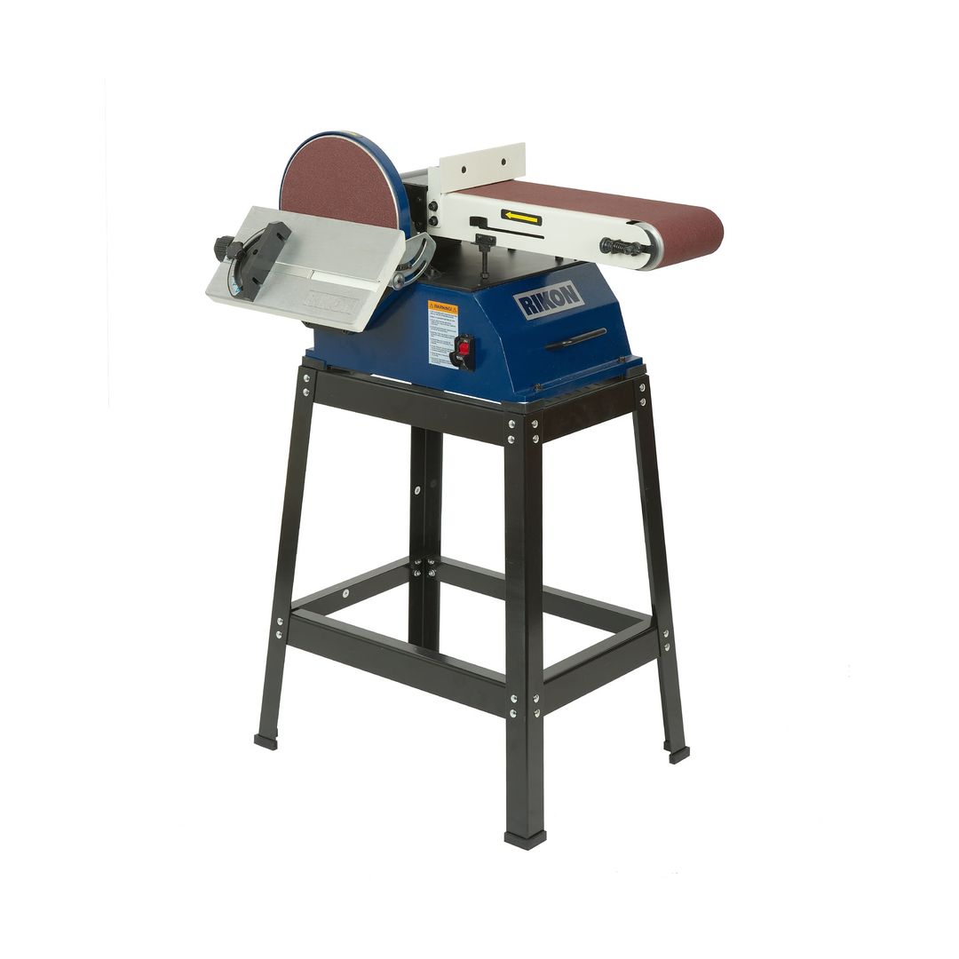 RIKON 50-122 combination 6" x 48" belt and 10" disc sander with stand