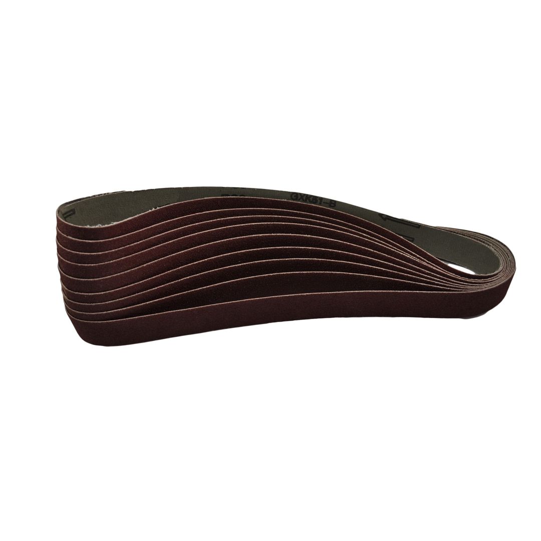 RIKON 50-9120 1" x 30" sanding belt, 120 grit, 10-pack for belt sanders.