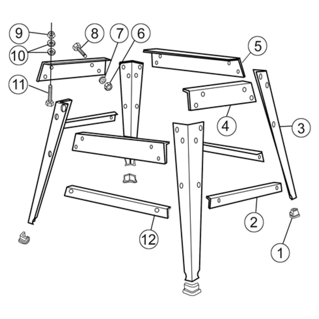 RIKON 52-910 mobile stand for the 6" x 48" x 10" combination sander.