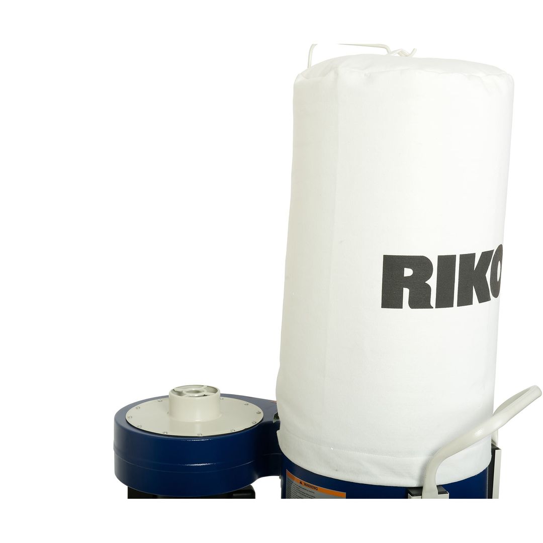 RIKON 60-100 1 HP single-stage dust collector for small wood shops.