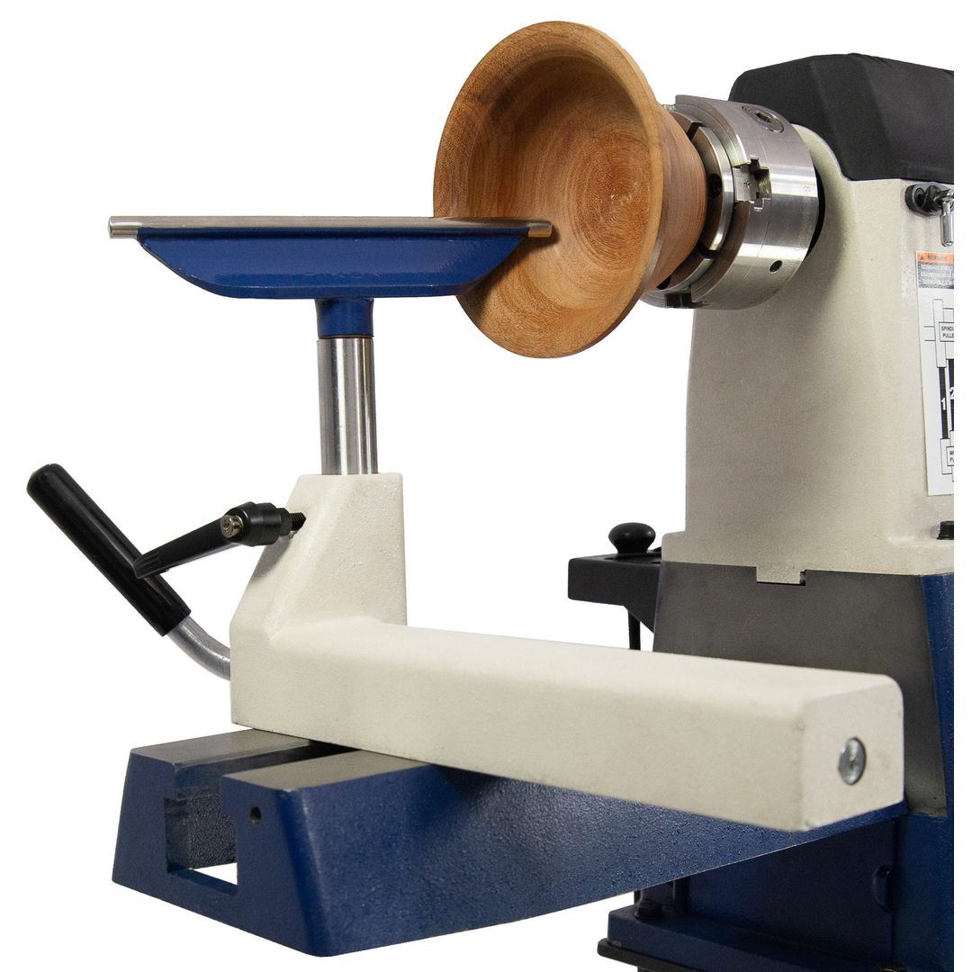 RIKON 70-1420VSR 14" x 20" VSR MIDI wood lathe with 1.5 HP variable-speed motor.