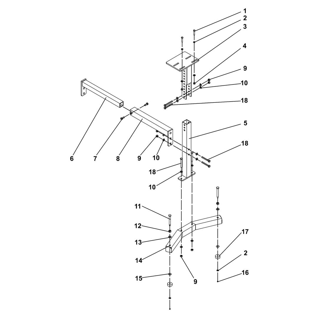 RIKON 70-913 lathe stand extension for 70-910 and 70-920 stands.
