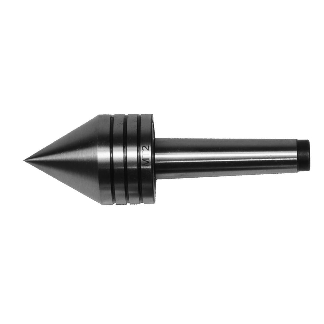 RIKON 70-942 60-degree live center, MT2 taper, for wood lathe tailstocks.