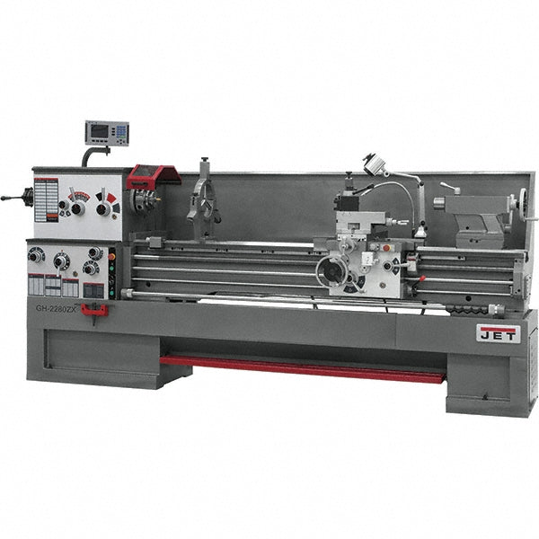 Jet 22" x 80" Engine Lathe: Geared Head, 10 hp, 230 V 3 Phase, 3-1/8" Spindle Bore Dia, 25 to 1,800 RPM JT9-321615