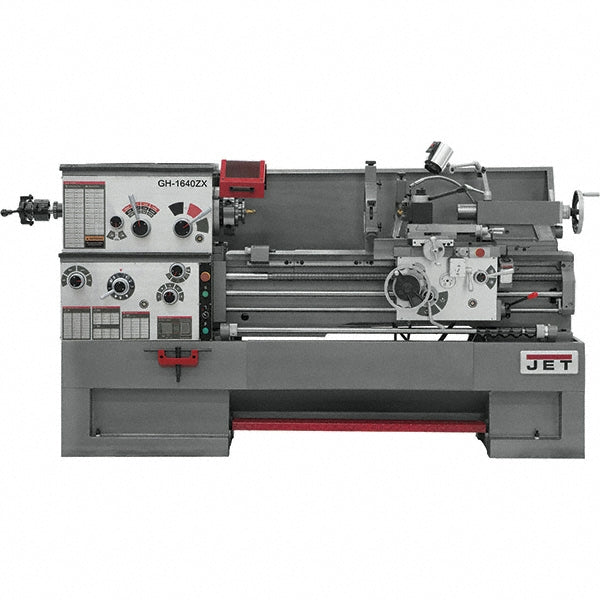 Jet 16" x 60" Engine Lathe: Geared Head, 230 V 3 Phase, 3-1/8" Spindle Bore Dia, 25 to 1,800 RPM JT9-321439