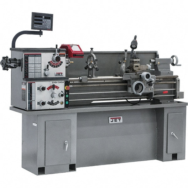 Jet 13" x 40" Bench Lathe: Geared Head, 2 hp, 230 V 1 Phase, 1-1/2" Spindle Bore Dia, 70 to 2,000 RPM JT9-321122