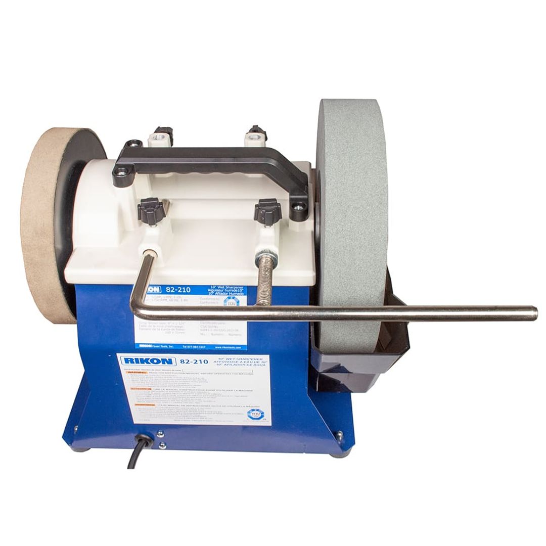 RIKON 82-210 10" variable-speed wet sharpening system for turning and carving tools.