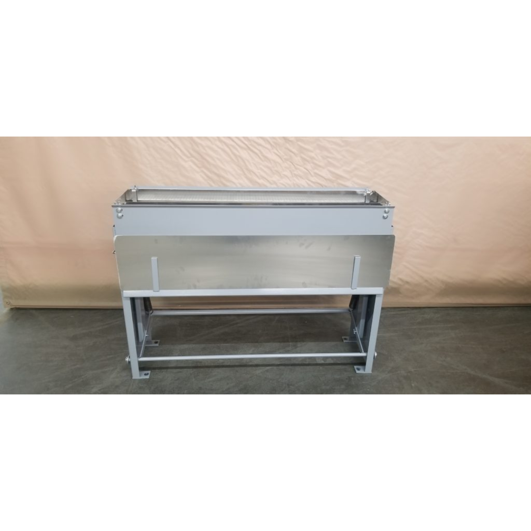 Angled view of JLT #138B Plate Spreader highlighting compact design and stable base for shop floor use