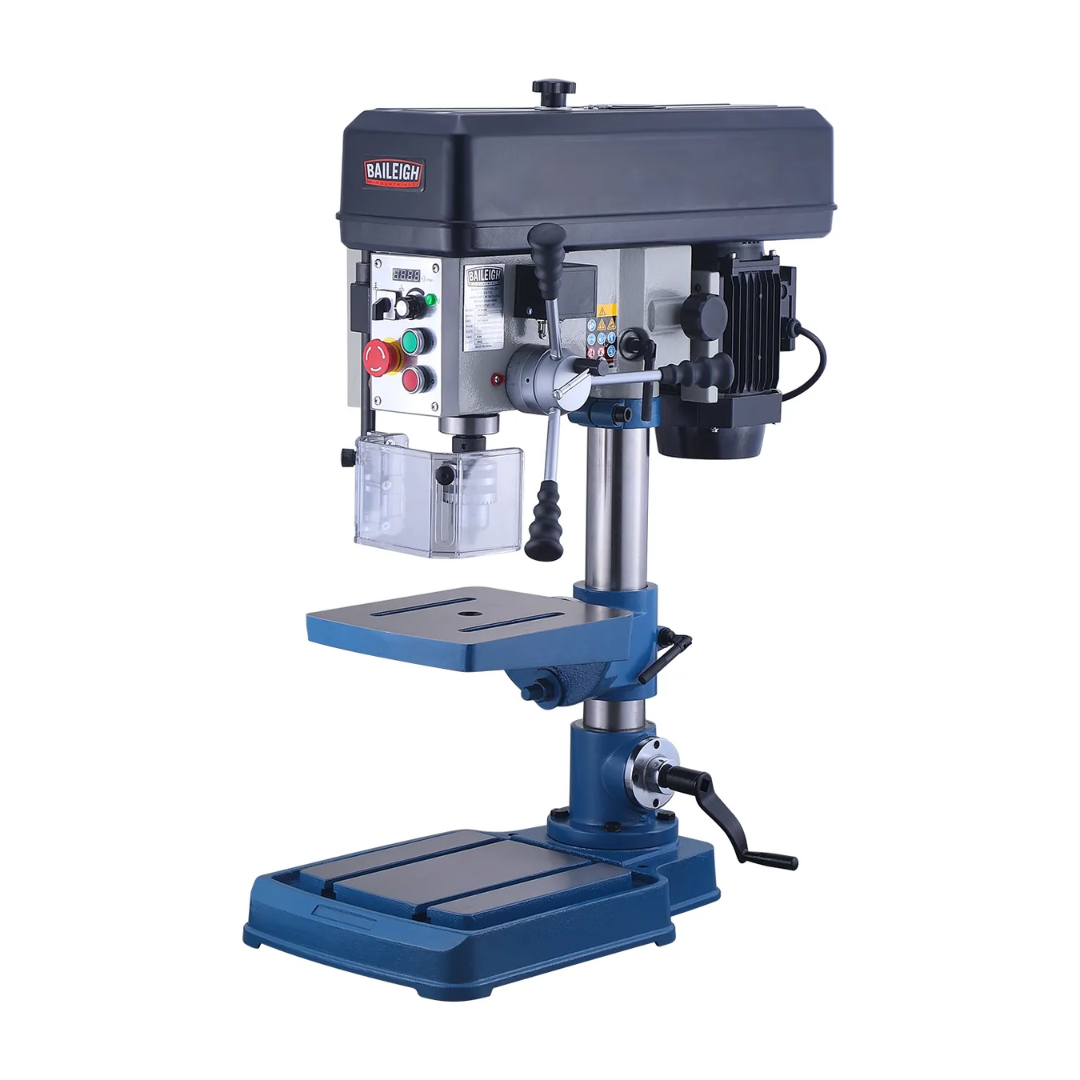 Baileigh 16" Variable Speed Bench Top Drill Press DP-4016B-VS 1228213 heavy-duty benchtop drill press with variable speed control, precision spindle system, adjustable work table, and industrial-grade construction for accurate drilling applications.
