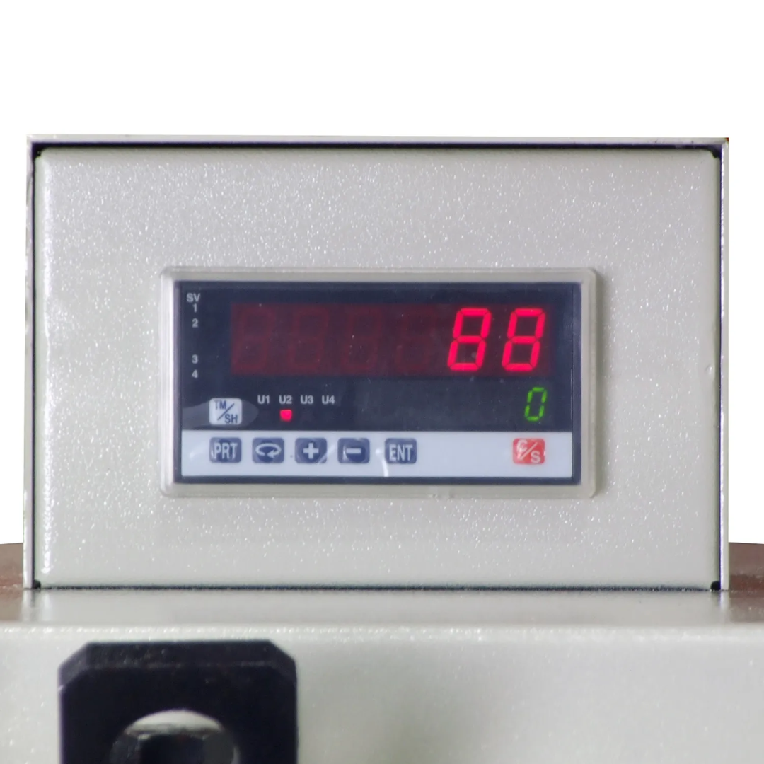 Baileigh 60-Inch Hydraulic Plate Roll, 14-Gauge Mild Steel (PR-514) 1006546 digital control display panel providing precise roll positioning and machine operation monitoring.